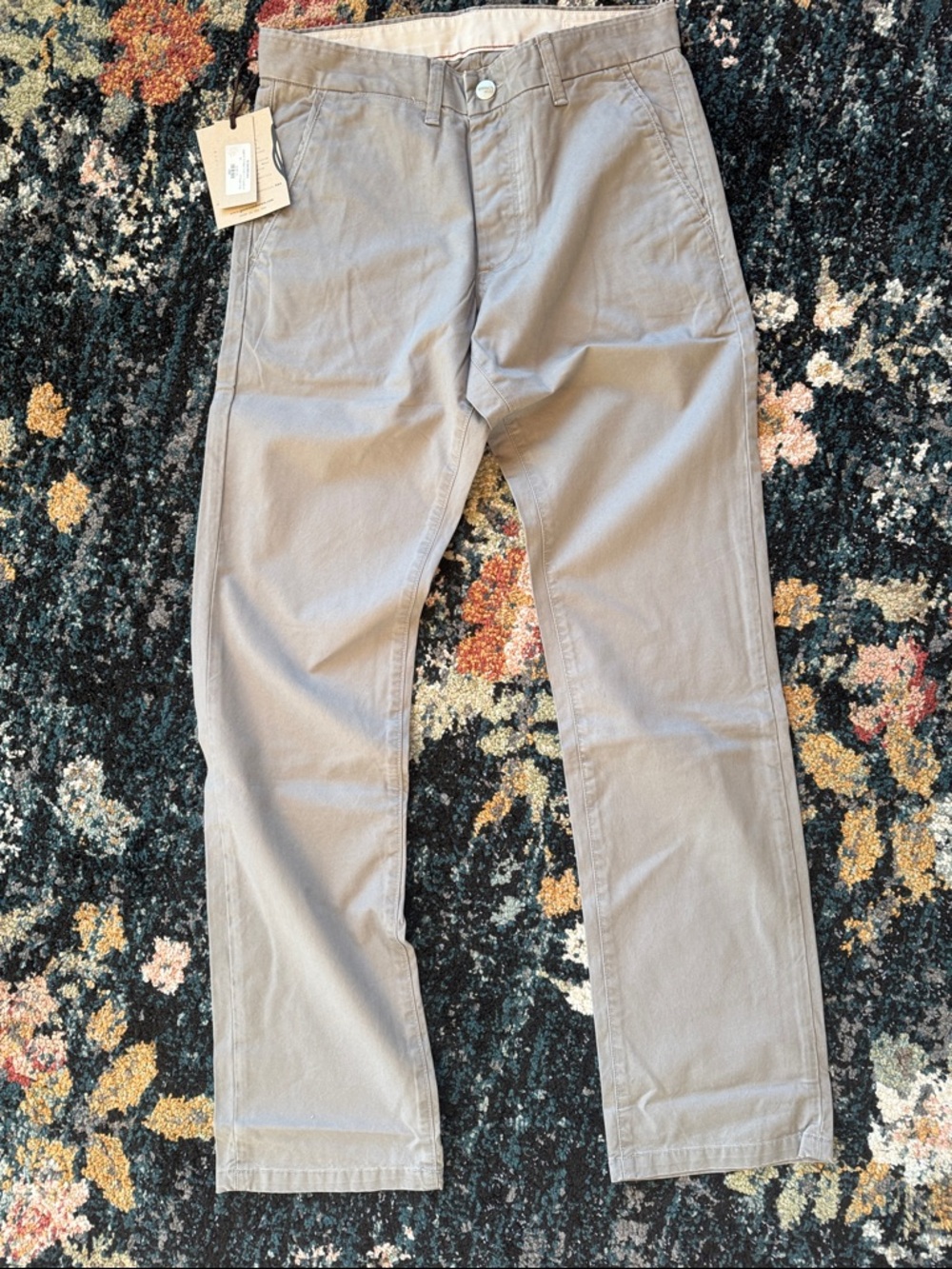 Grown & Sewn Legend Men’s Twill Chinos Vintage Grey Size 30